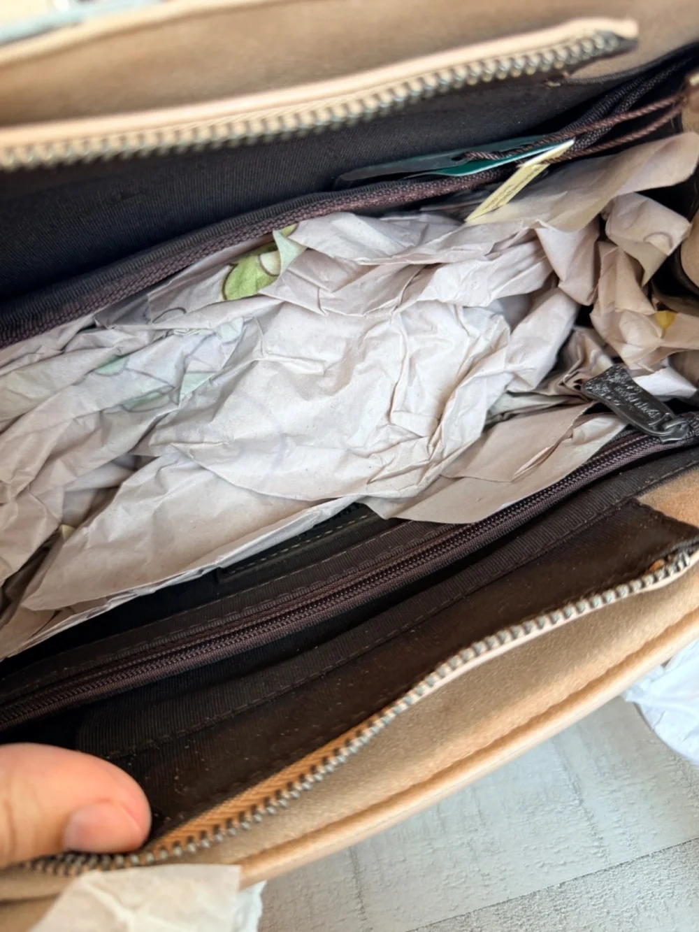 Trinity Ranch Hair On Cowhide Tote/Crossbody Khaki